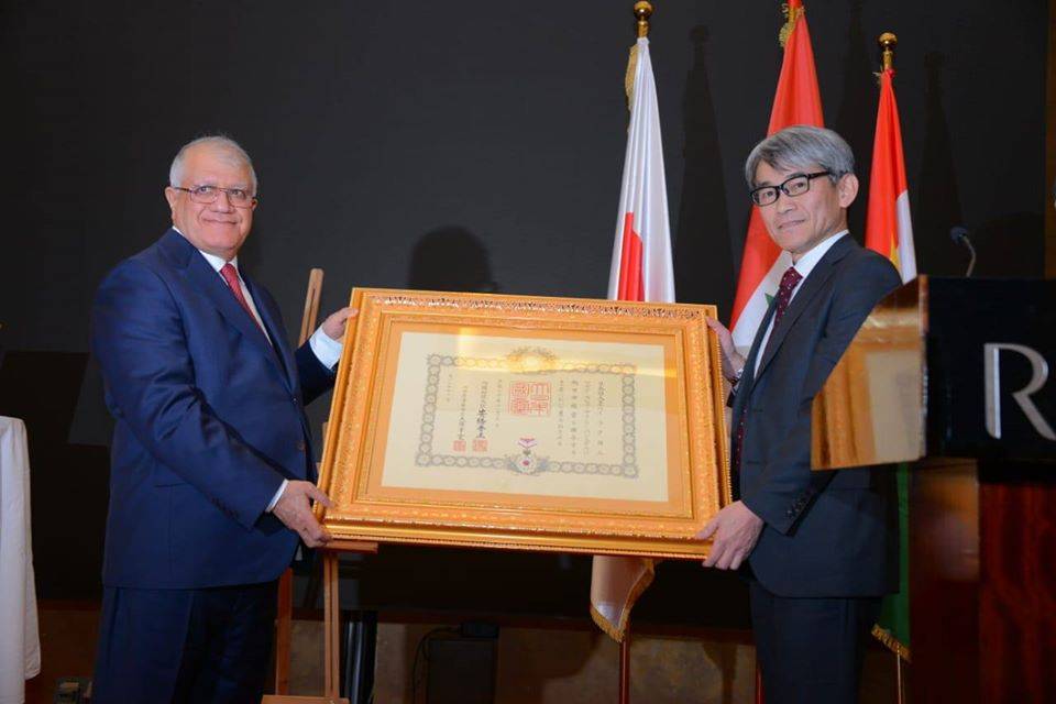 Mr Haji Azad Bajger, Chairman of Cihan Group, rewarded with a medal by his highness Emperor of Japan